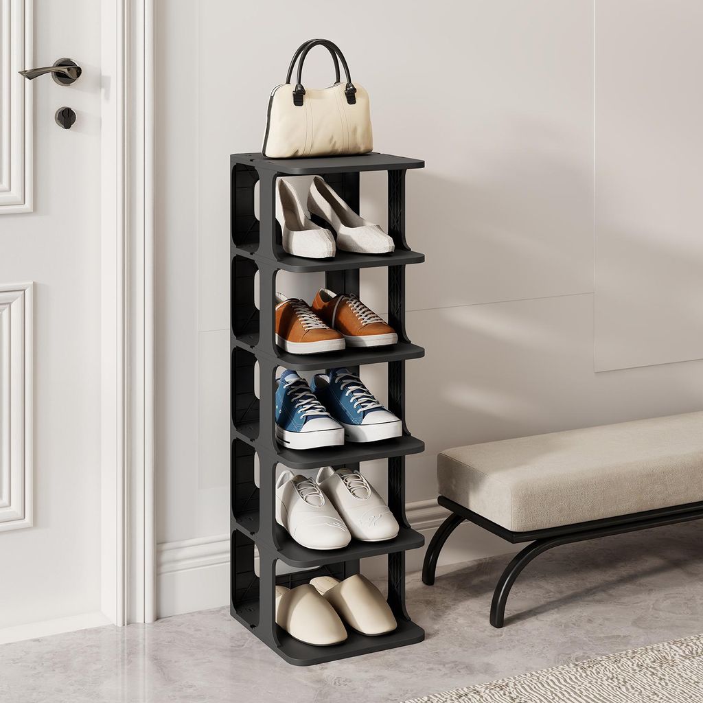 COSTWAY Schuhregal schmal, Schuhorganizer, freistehende