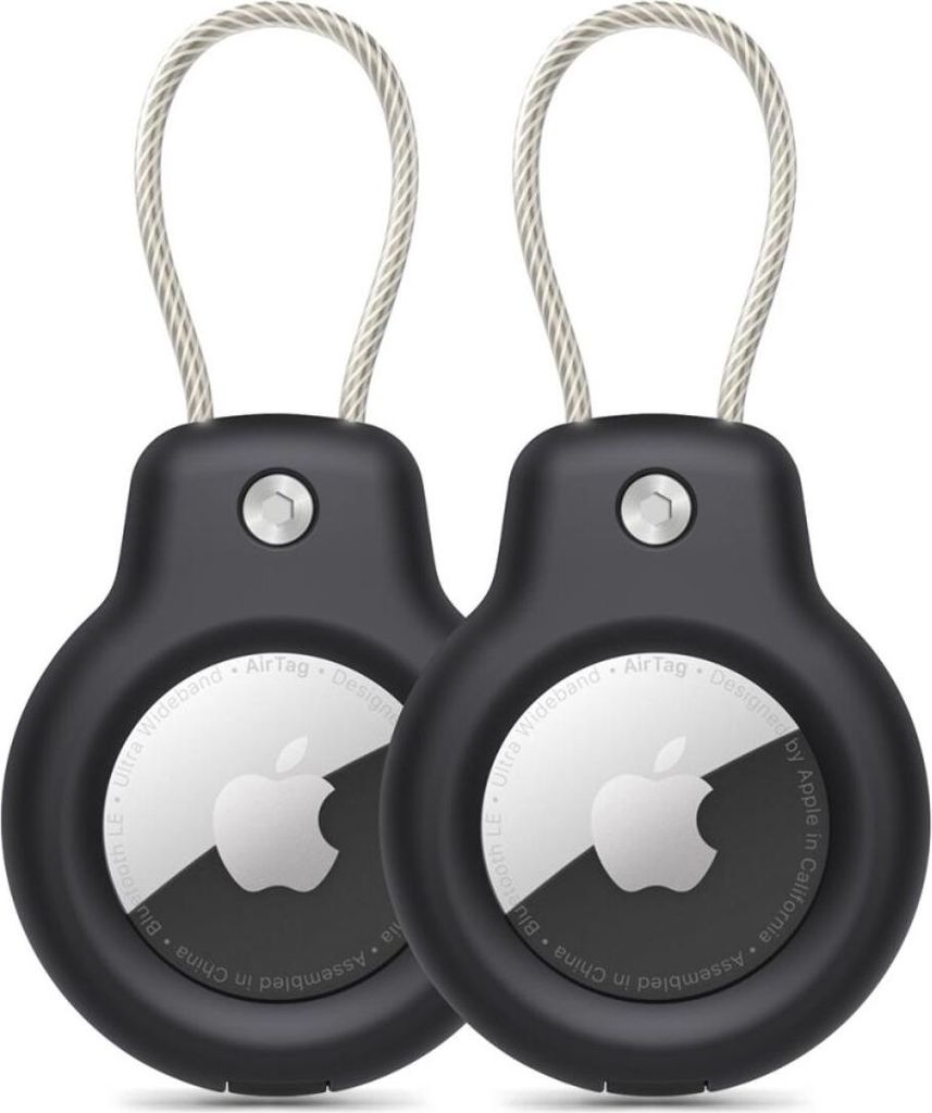 Tech-Protect Raue Ader 2er-Pack Apple Airtag Schwarz