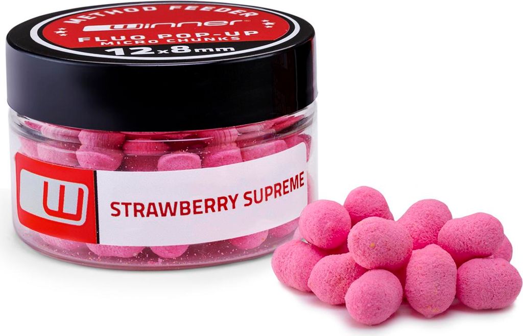 Method/Feeder Fluo Pop-Up Micro Chunks Truskawka Supreme