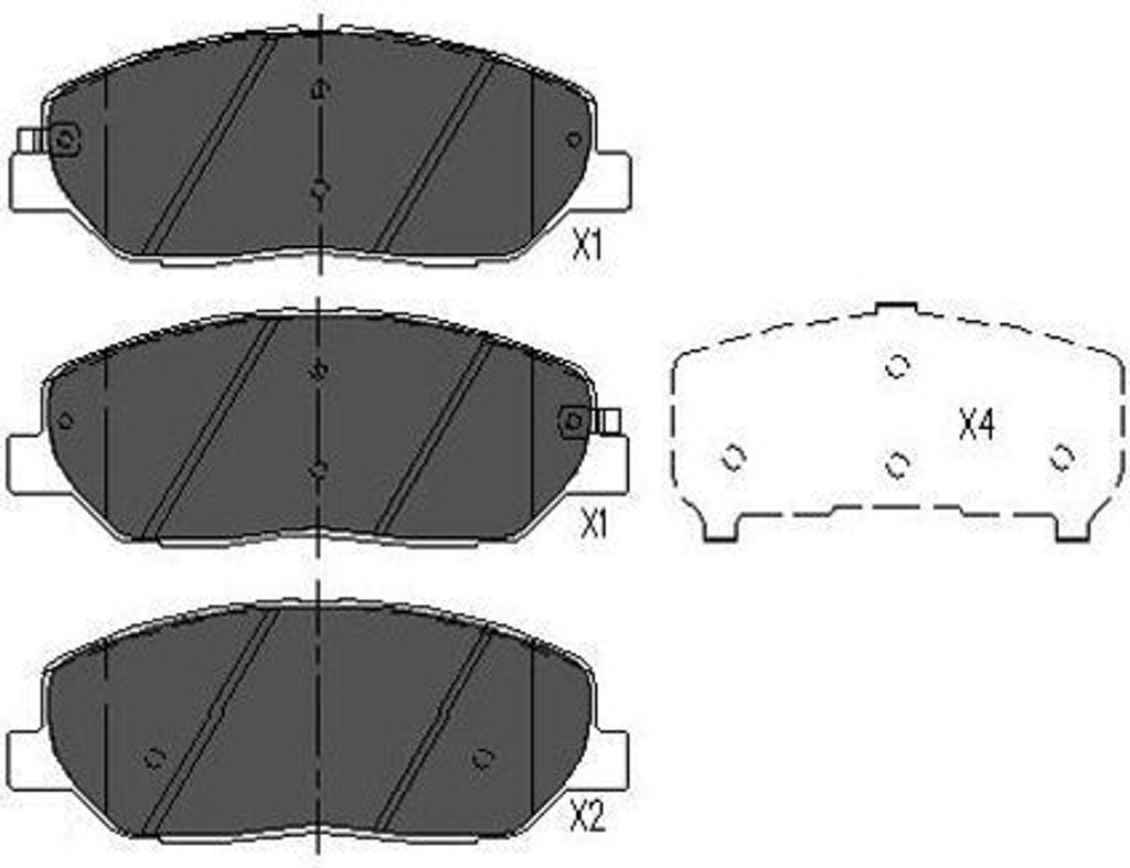 KAVO PARTS Bremsbeläge Satz Vorne Bremsklötze für HYUNDAI SANTA FÉ II (CM) KBP-3023
