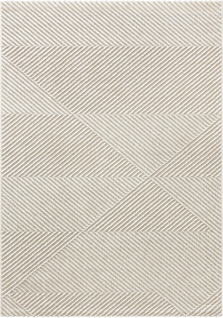 Tapis crème Conceptum Hypnose anti-tache 200x290 cm pour salon familial