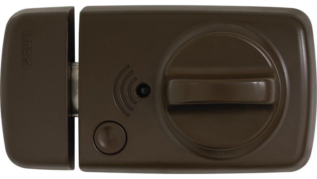 ABUS 7010A Braun Tür-Zusatzschloss Alarmfunktion inkl 3x Schlüssel und Batterien