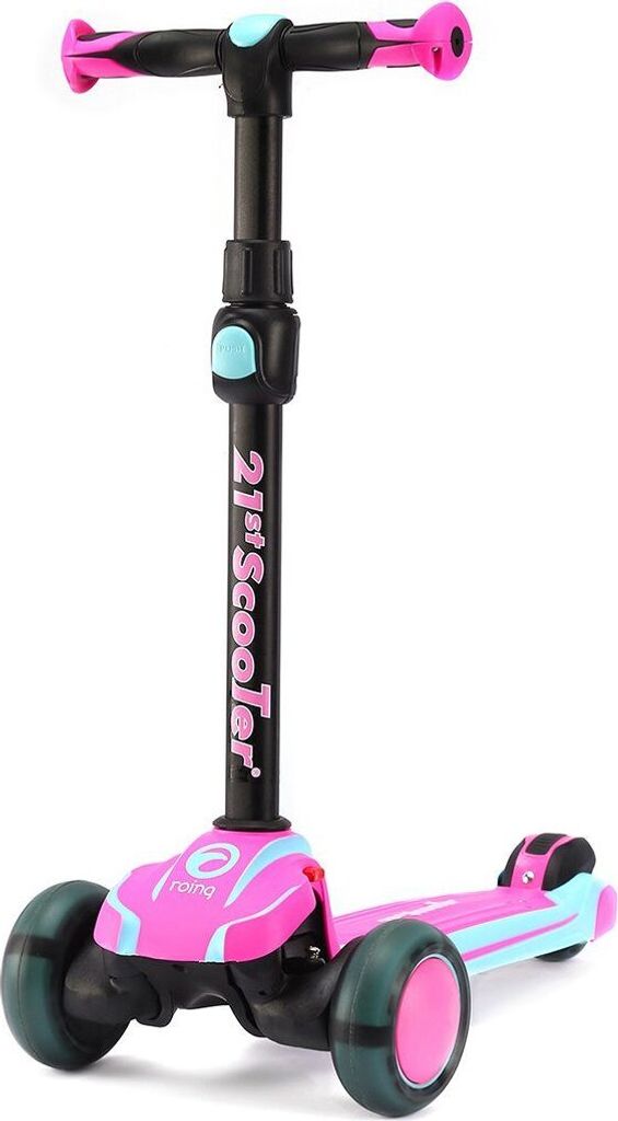 Welikera Kinderscooter, Kinder Roller mit LED Leuchtenden Räder, 4 Höhenverstellbare für Jungen & Mädchen im Alter von 3-12 Jahren, bis 50kg