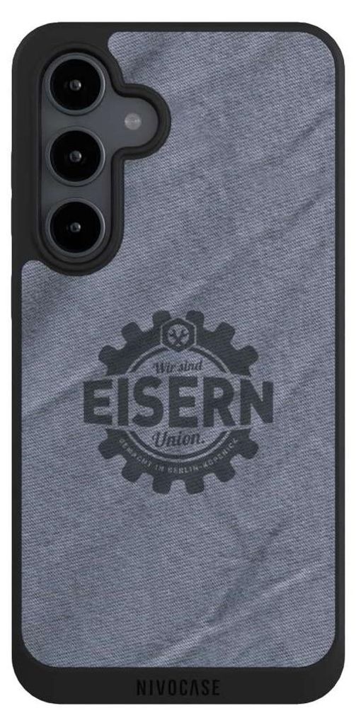 NIVOCASE Handyhülle für Samsung Galaxy S24 FE 5G Hülle NIVOpure Case Schwarz 1. FC Union Berlin FCU Offizielles Lizenzprodukt