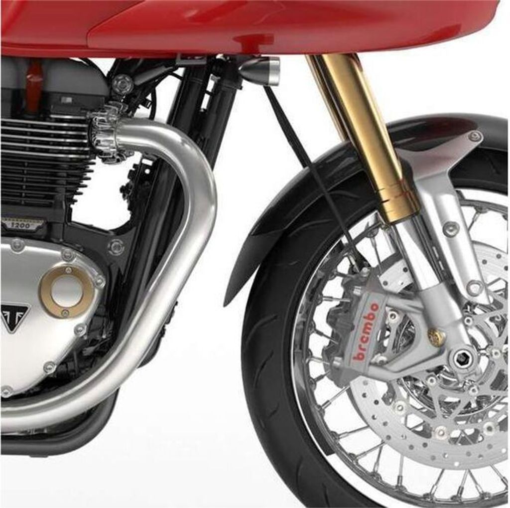 PUIG 20810N Verlängerung des vorderen Schutzblechs passend fuer TRIUMPH THRUXTON 1200R Schwarz