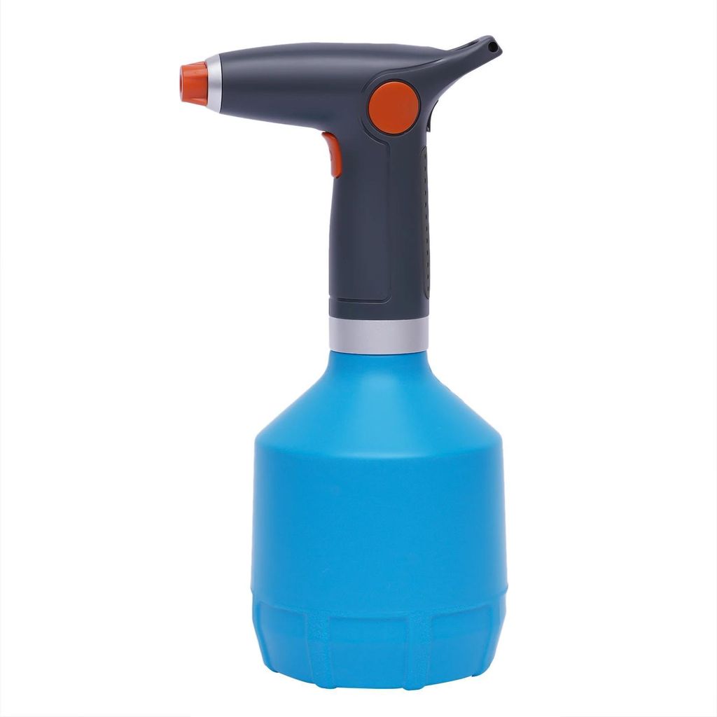 Elektrische Gartenspritze - Drucksprüher 1000 ml - 2000 mAh Akku - USB wiederaufladbar - Kabellos - Leicht - Material HDPE/ABS/Kupfer - Blau