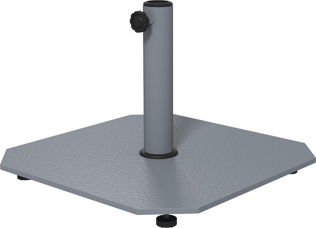 Sonnenschirmständer aus Metall 18,5 kg Schirmständer, Quadratisch Schirmhalter für Sonnenschirm 32/38/48mm
