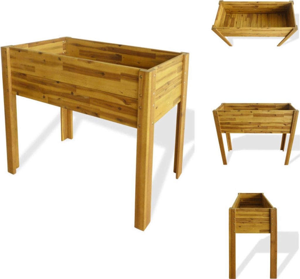 vidaXL Erhöhter Garten-Hochbeet Akazie Massivholz - Blumentöpfe & Pflanzgefäße