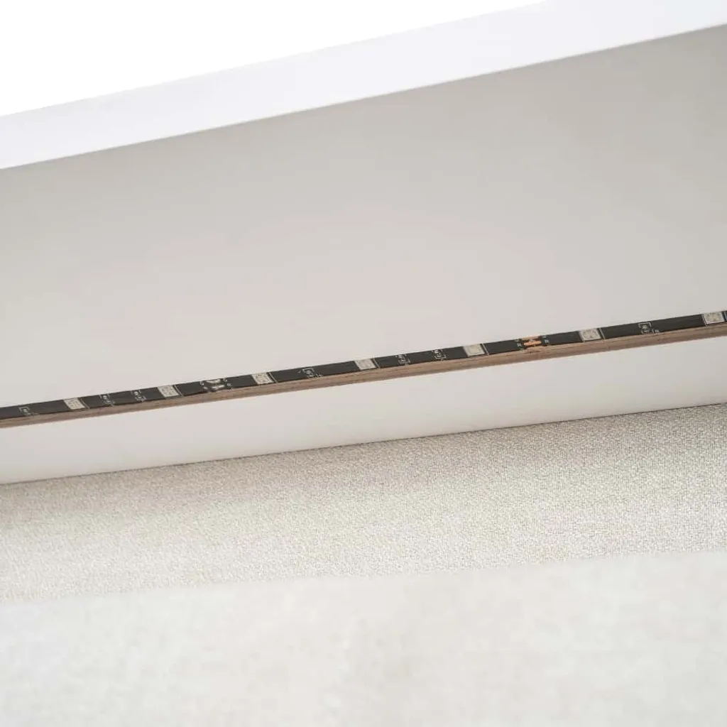 Lit avec rangement 160x200cm beige pour optimiser l'espace et le confort - 8