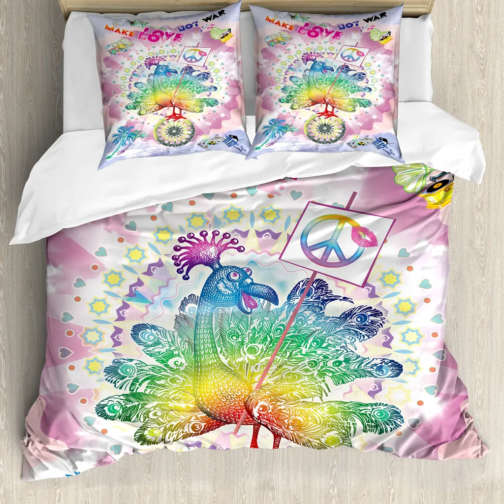 Set Letto ABAKUHAUS 155x220 Multicolore Tropical Turchia Anallergico