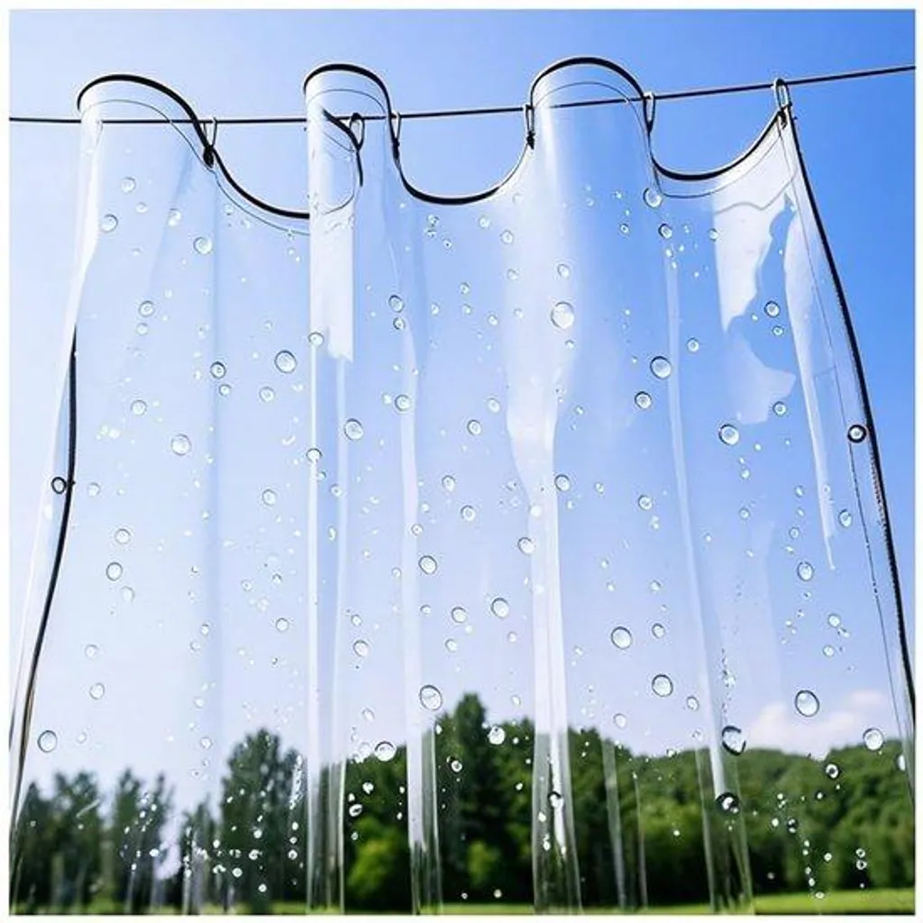Bâche étanche pour pergola et terrasse transparente en PVC de 400g/m²