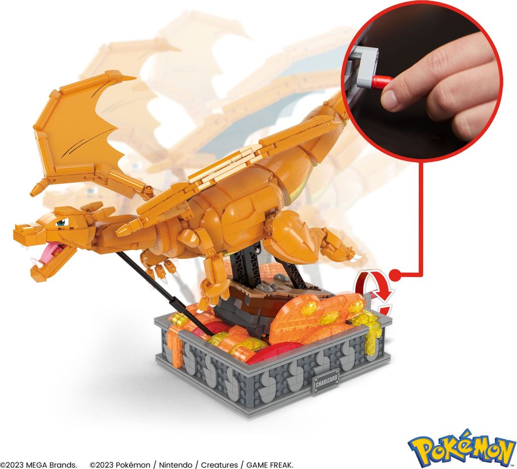 MEGA Pokémon Motion Glurak bewegliches Bauset Produktbild 