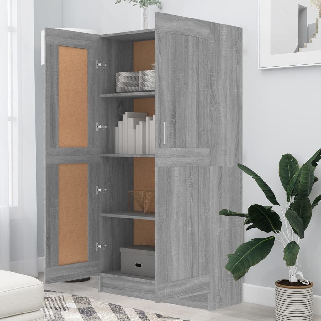 "2026 Aktion"Bücherschrank - CLORIS - Standregal - Robust und langlebig - Grau Sonoma 82,5x30,5x150 cm Holzwerkstoff - DEMöbel9592564