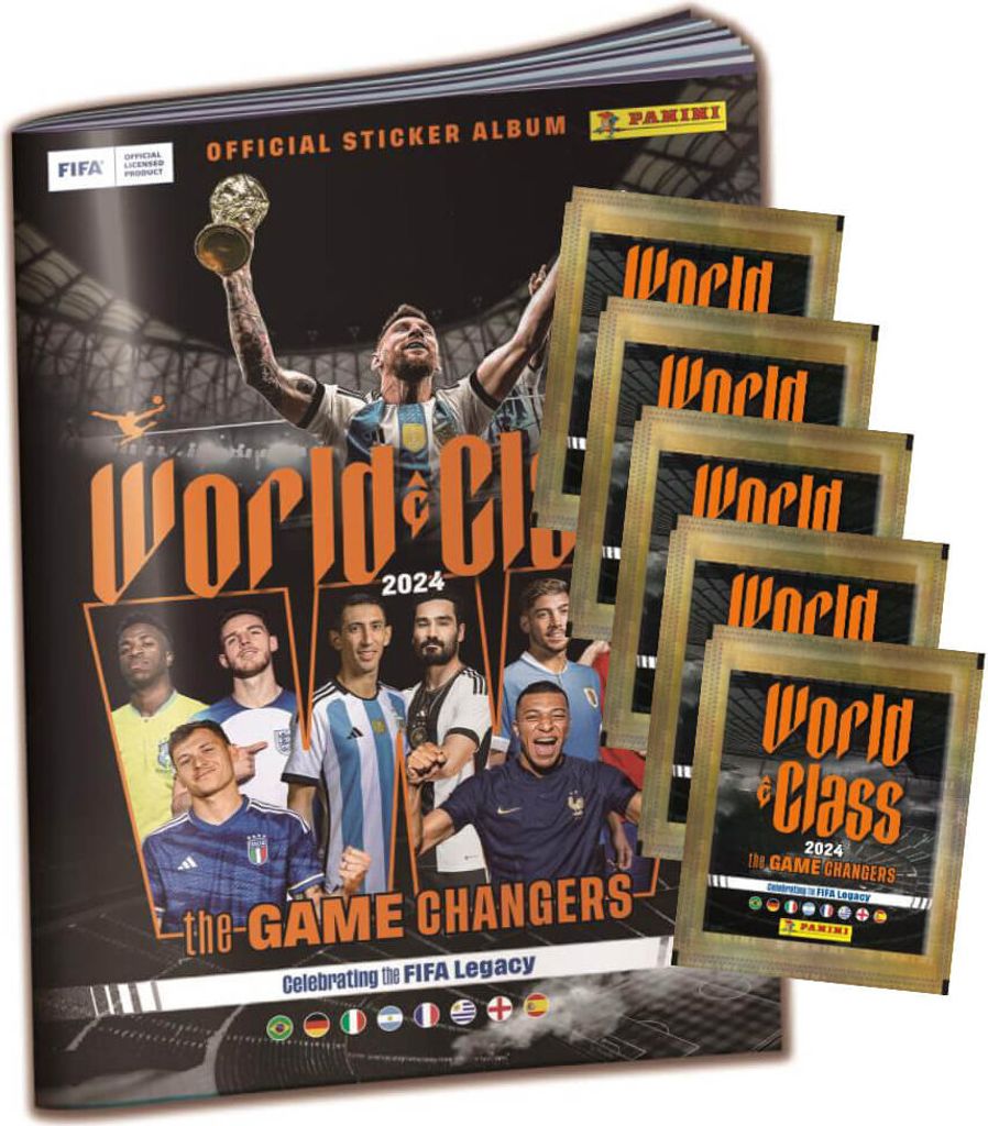 Panini World Class 2024 Fussball Sticker - 1 Album + 5 Produktbild 