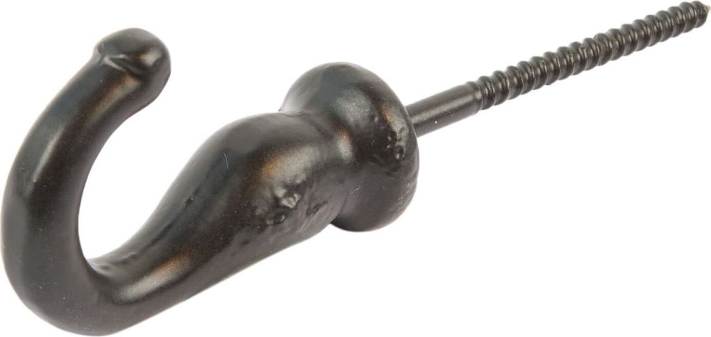 Schraubhaken Gusseisen Antike Vintage Stil Haken 20mm x 35mm Schwarz