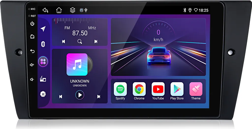 2+64G Carplay per BMW E90/E91/E92/E93 2005-2012 9" Android 15 Autoradio GPS Navi WIFI BT DAB+ SWC USB FM RDS