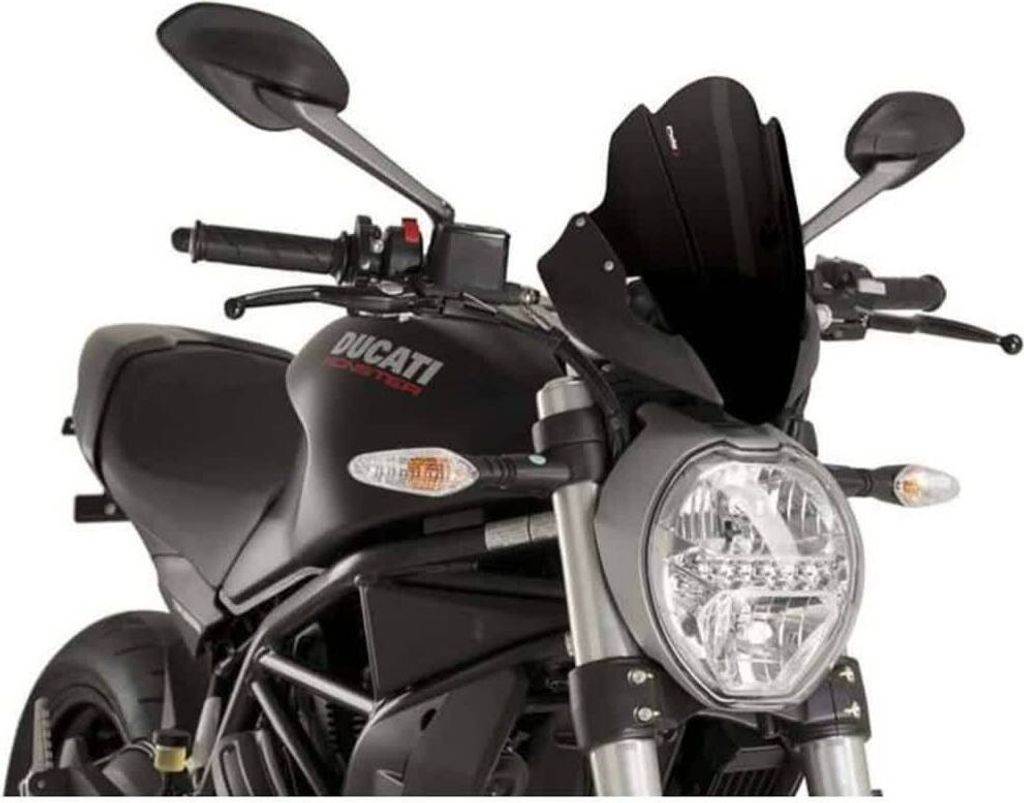 PUIG 8900N Sportscheibe passend fuer DUCATI MONSTER 1200 S Schwarz