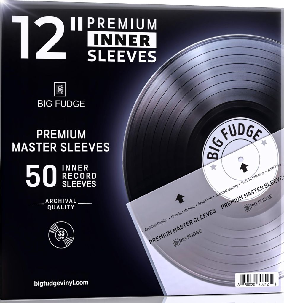BIG FUDGE Premium Master Record Sleeves Inner - 12" x 50 Immagine del prodotto 