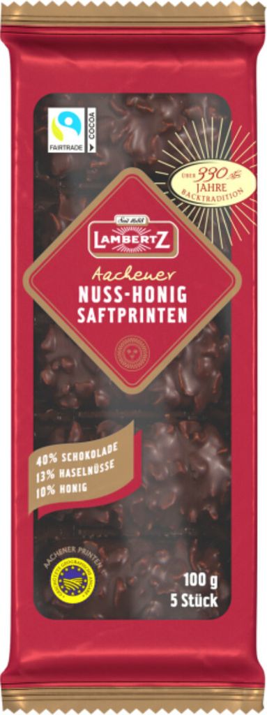 Lambertz Aachener Nuss Honig Saftprinten hořká čokoláda Obrázek produktu 