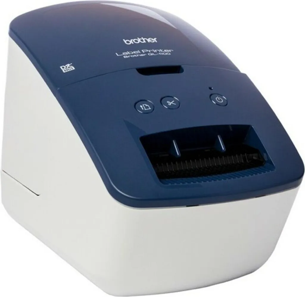 Imprimante Brother QL600BXX1 Etiquettes 300 dpi 71 mm/s USB 2.0 - Bleu