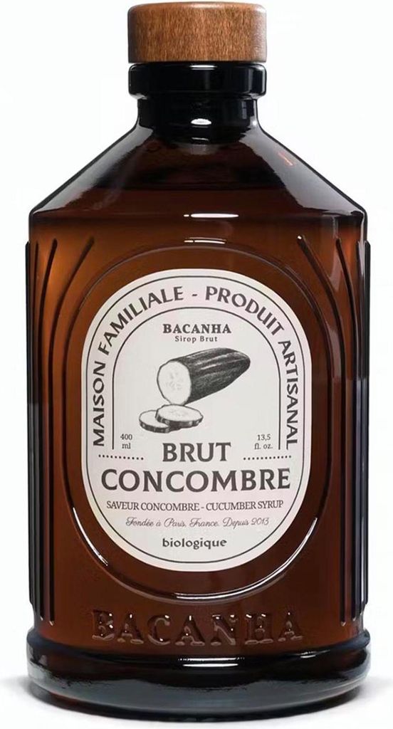 Bacanha Sirop Brut de Concombre400 ml - Organický okurkový Obrázek produktu 