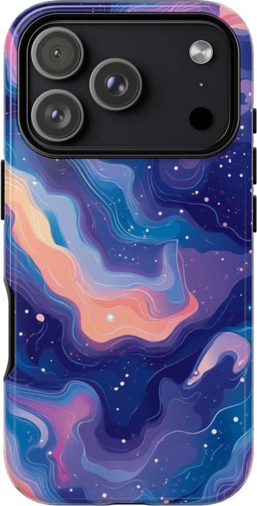 Bunte abstrakte Weltraumwirbel – Hülle Kompatibel mit iPhone 17 Pro