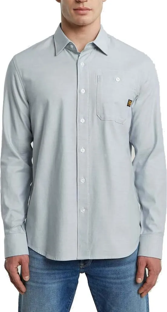 Chemise Slim Homme G-Star Bristum 2.0 Bleue Anti-Plis et Coupe Ajustée
