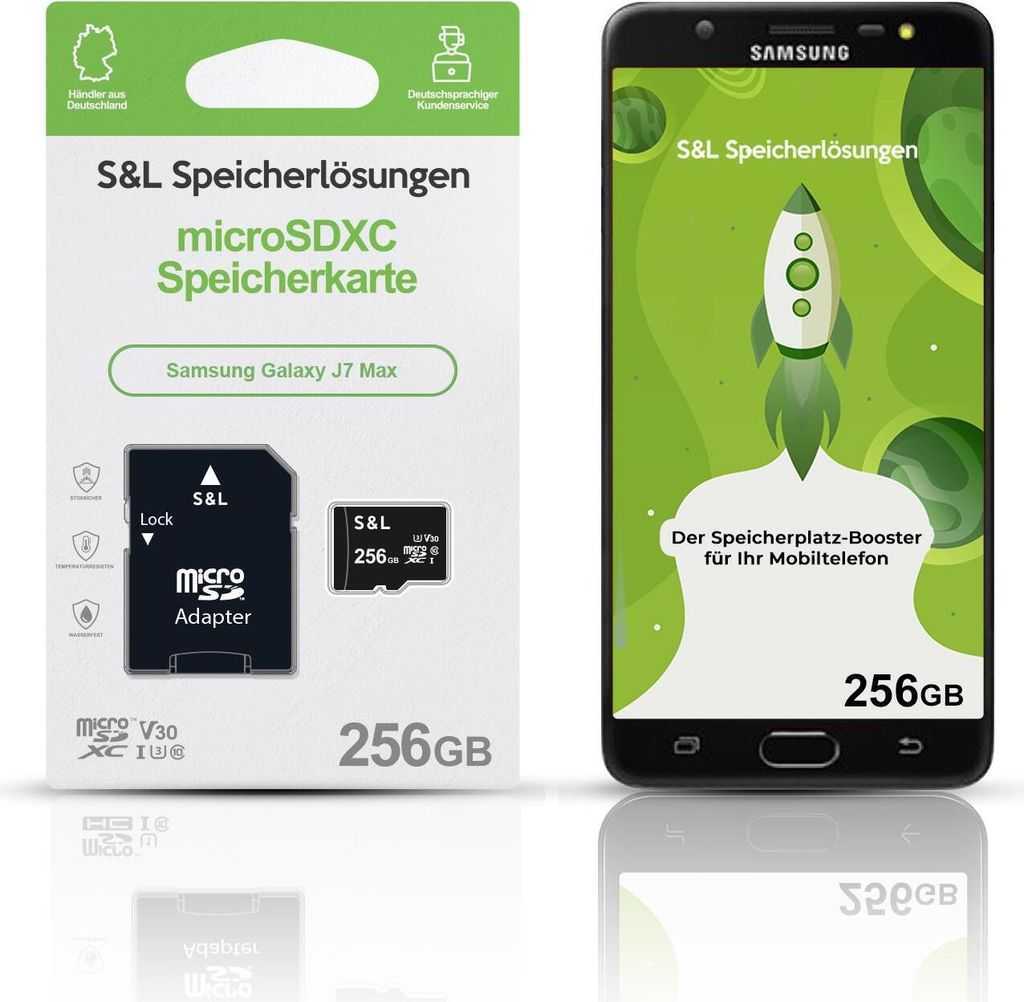 microSD Speicherkarte S&L für Samsung Galaxy J7 Max - Speicherkapazität: 256 GB