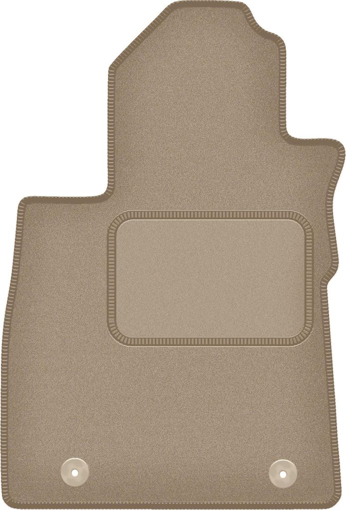 Fahrerfußmatte Velours beige passend für MG ZS I (2017-, Crossover) – mit Befestigungen – passgenau
