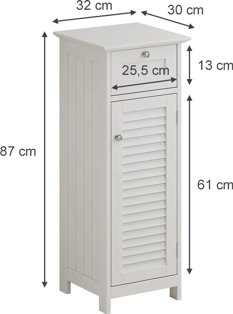 Meuble de rangement blanc Vicco Riad 32x87cm robuste et design moderne