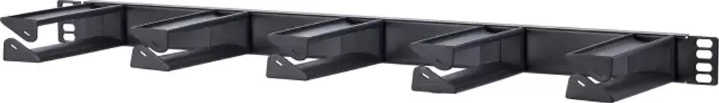 Passe-câbles anti-nœuds pour rack 19 pouces 1U noir robuste
