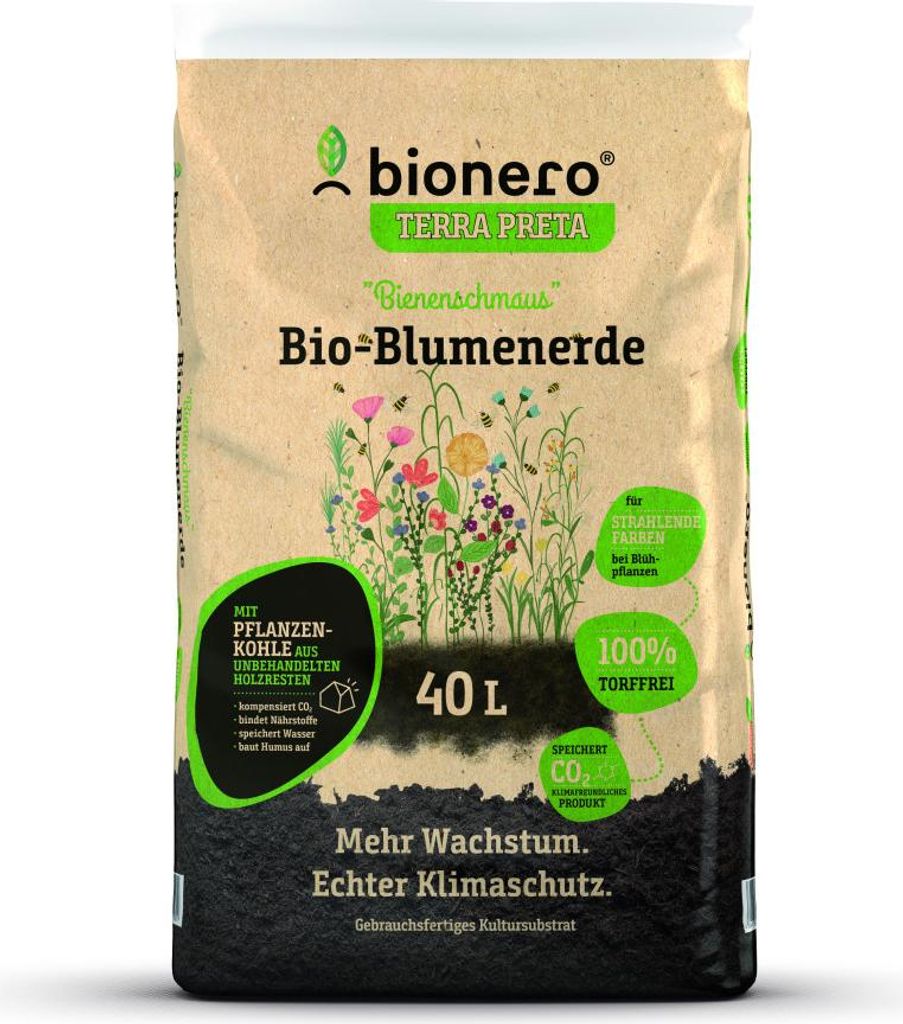 bionero Blumenerde Bienenschmaus 40 L torffrei
