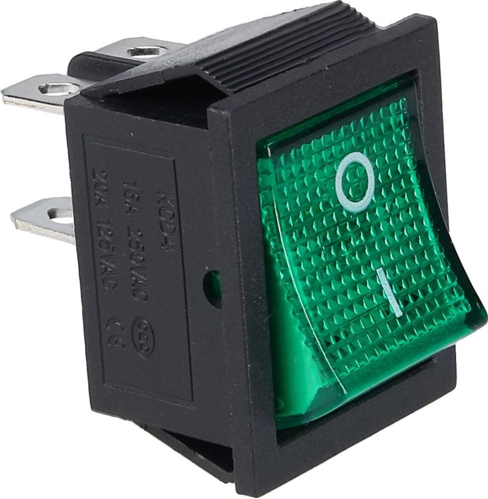 easyPART passend für 10004818 EUROPART Wippschalter 2-polig 30x22mm Einbaumaß grün leuchtend Absorberkühlschrank Kleingerät