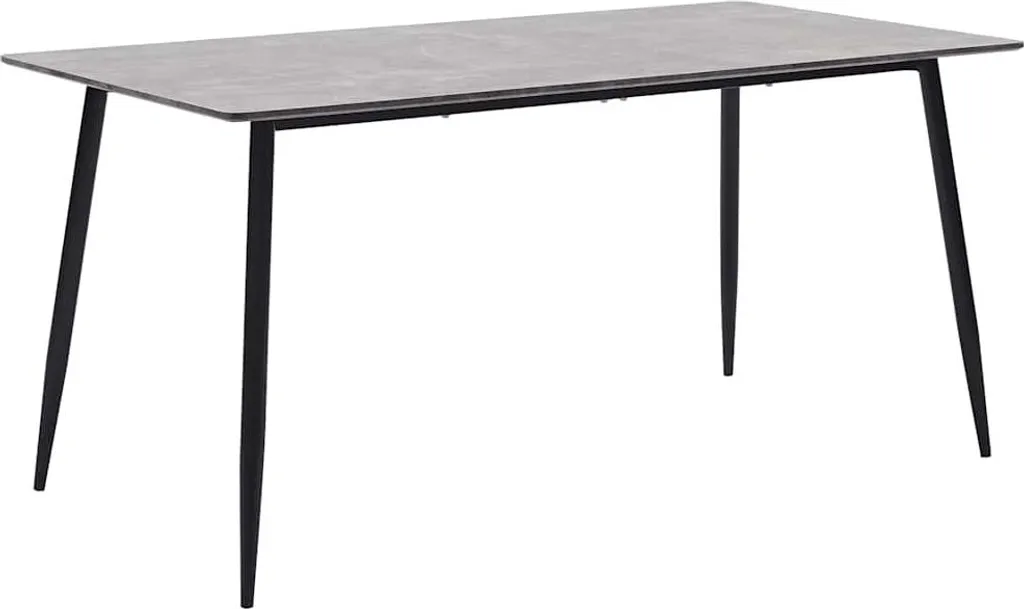 Table de séjour 160 cm grise pour repas de famille et télétravail