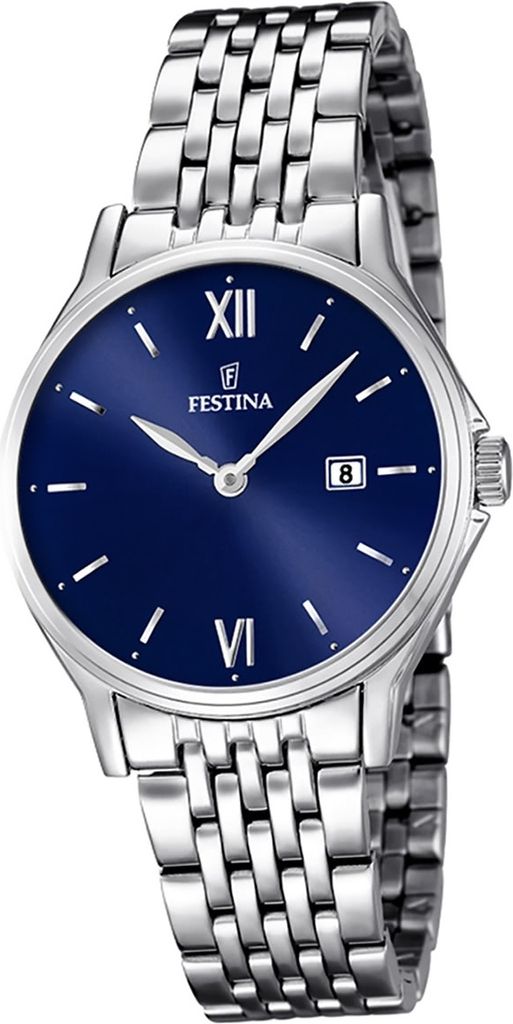 Festina Edelstahl Damen-Herren Uhr F16748/3 Armbanduhr silber Klassik D2UF16748/3