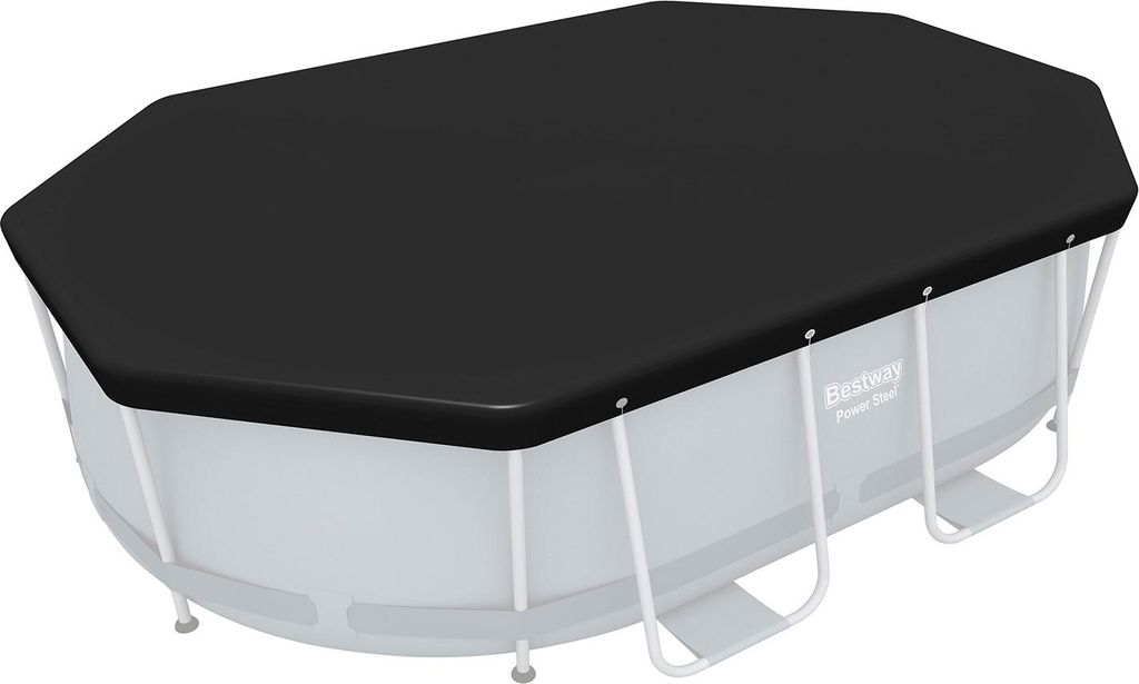 Bestway® PVC-Abdeckplane 305 x 184 cm, schwarz, oval Produktbild 