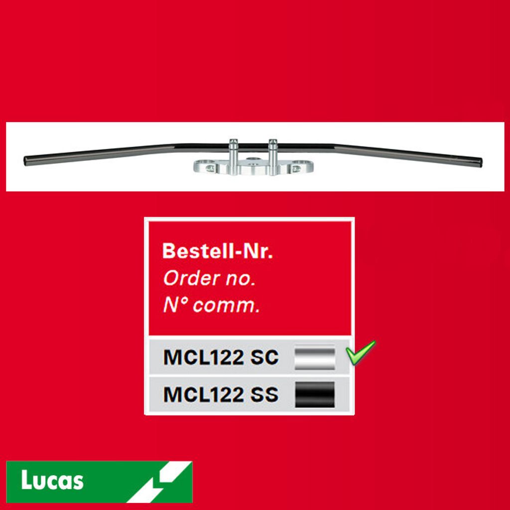 Guidon en acier Dragbar Medium, acier chromé Image du produit 