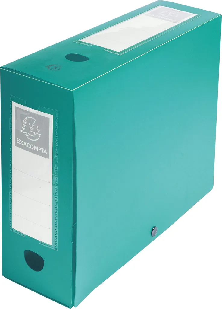 Exacompta 10x Boites de classement 100mm PP 7/10e A4 Vert 59933E
