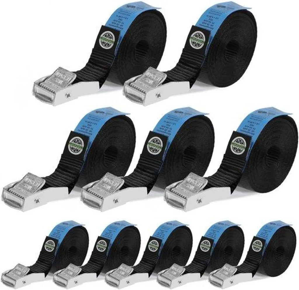 Sangle haute résistance à la flexion 500kg lot de 10 de 25 mm x 2,5 m