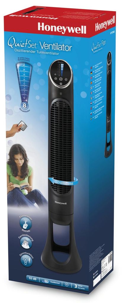 honeywell 4 Turmventilator Schwarz HYF290E Produktbild 
