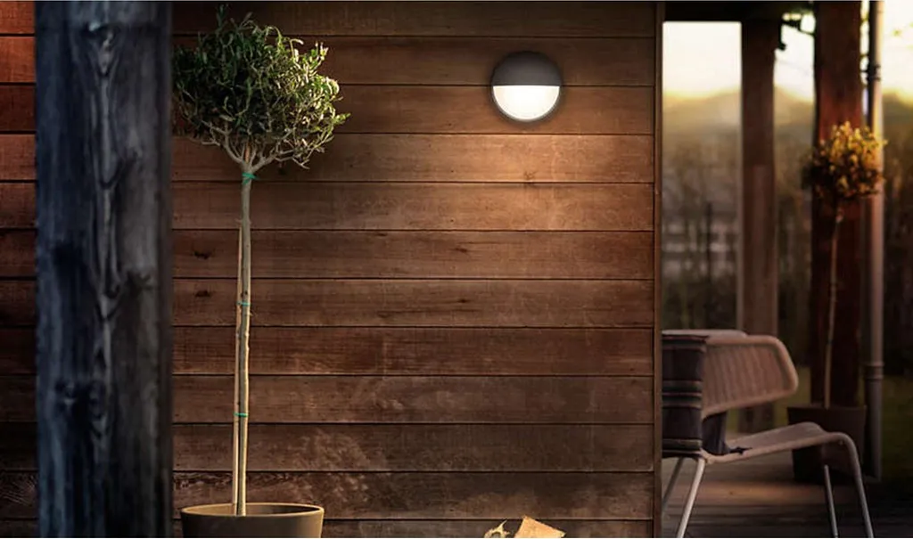 Applique murale LED extérieure ronde Philips Capricorne Anthracite