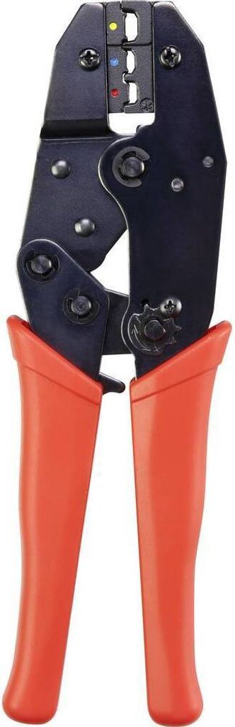 TOOLCRAFT 1486609 Crimpzange 1 Stück Isolierte Kabelschuhe, Isolierte Steckverbinder, Isolierte Stoßverbinder 0.5 bis 6