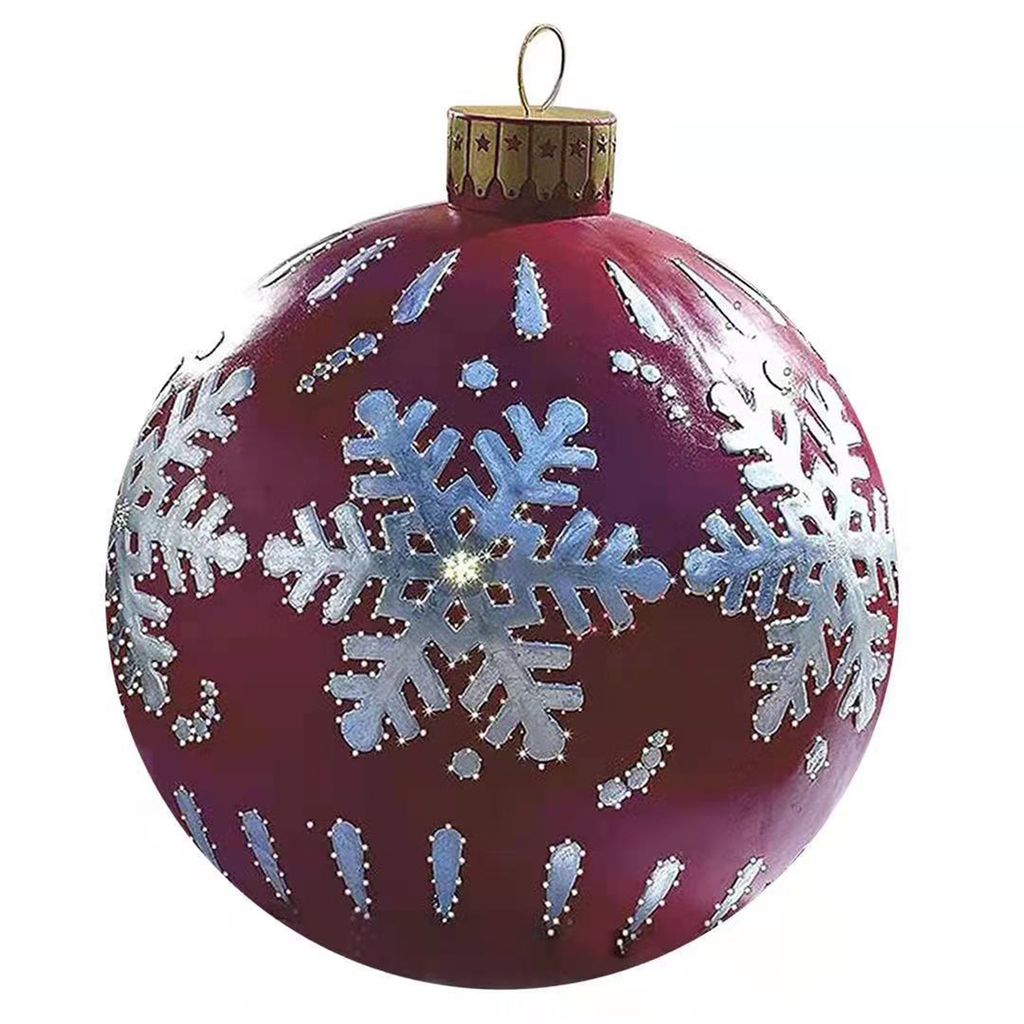 1 Set Weihnachten aufblasbarer Ball im Freien Weihnachtsdekorationen Blasbar eingerichtetem Ball mit Pumpe für das neue Jahr festliche Dekoration ...