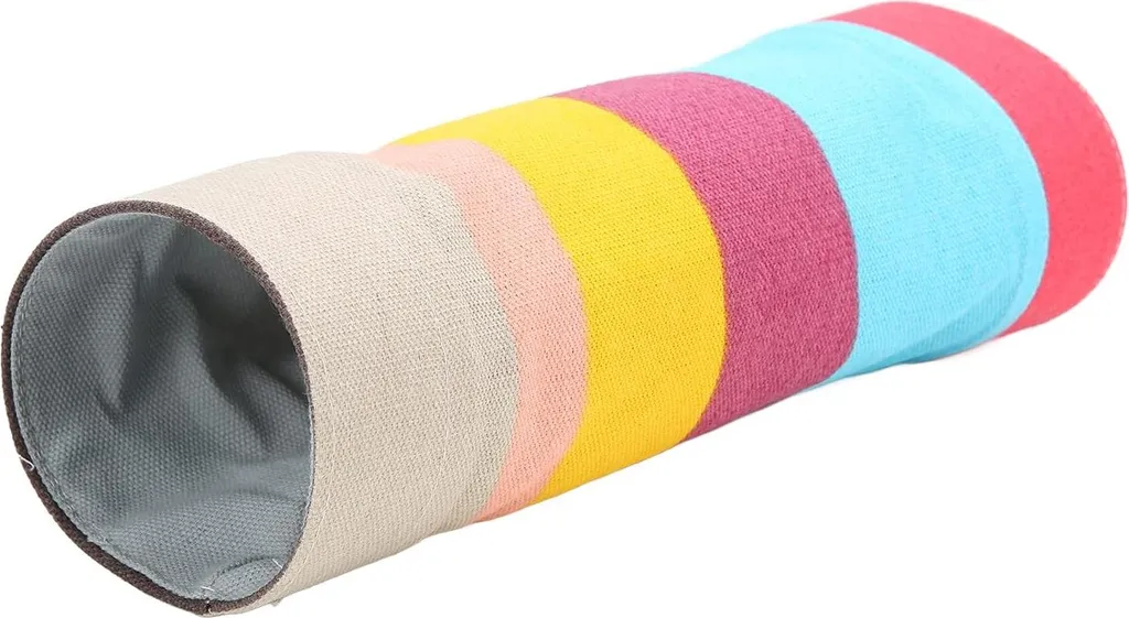 Tunnel cochon d'Inde bidirectionnel, tissu doux et design multicolore