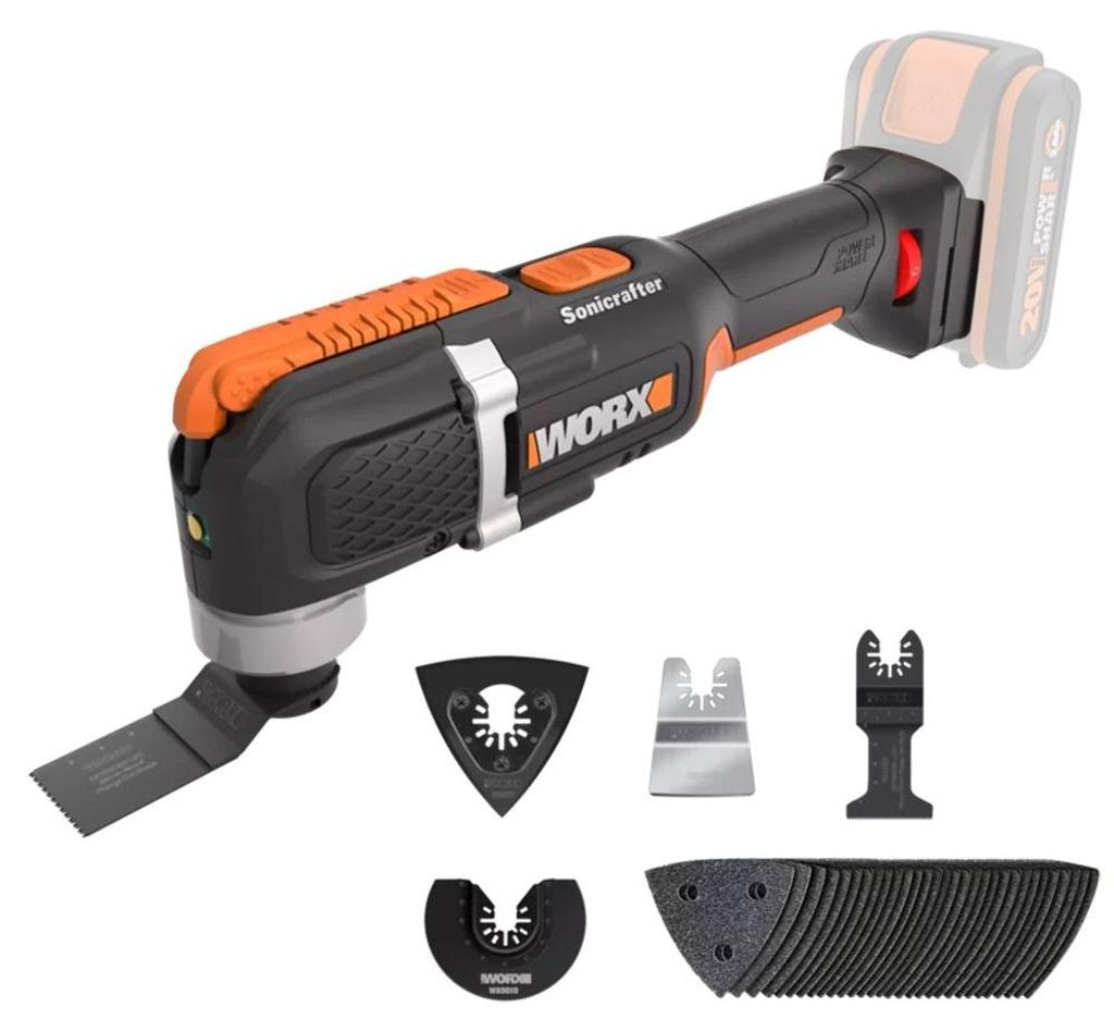 Worx Akku-Multitool WX696.9 Multifunktionswerkzeug ohne Akku und Ladegerät
