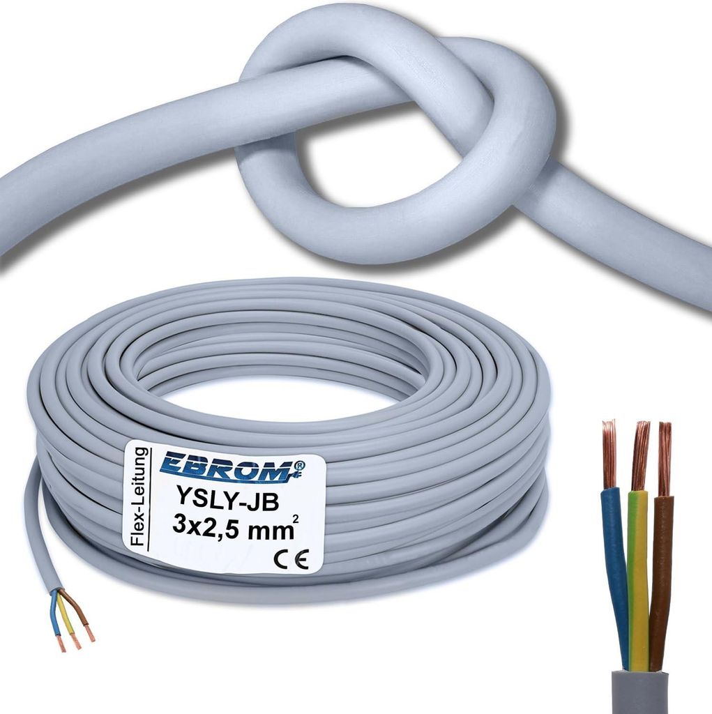 5 Meter flexibles YSLY-JB 3x2,5 mm² hochflexibles Produktbild 