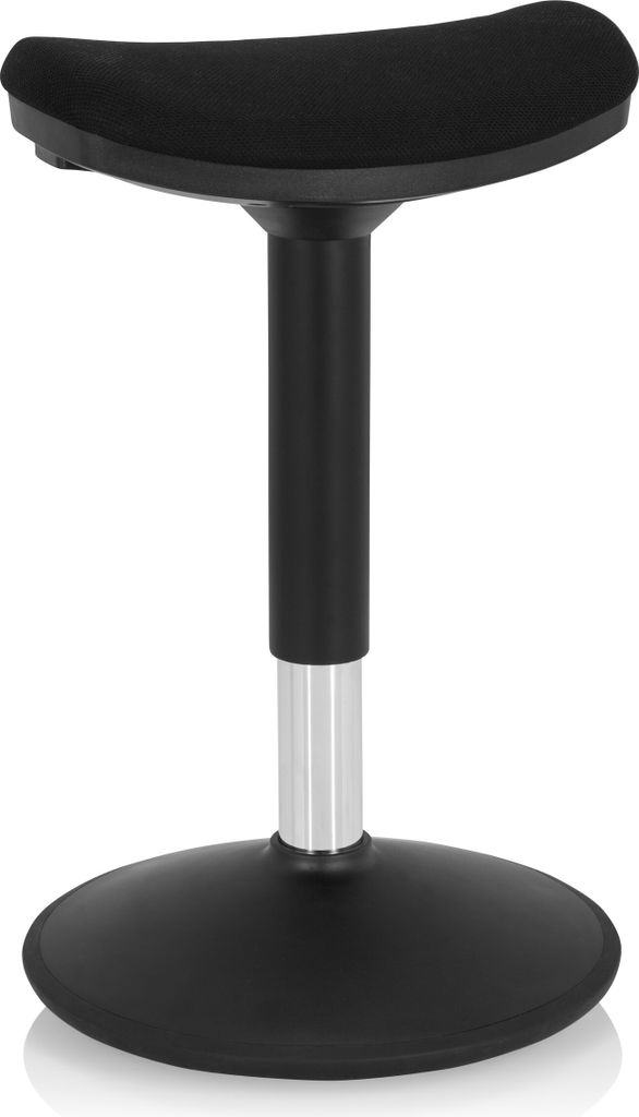 hjh OFFICE Stehhilfe ergonomisch BALANCE SIT I B Sitz-Steh-Hocker, Arbeitshocker höhenverstellbar bis 110 kg belastbar, Sitzhöhe 50 - 63 cm Stoff