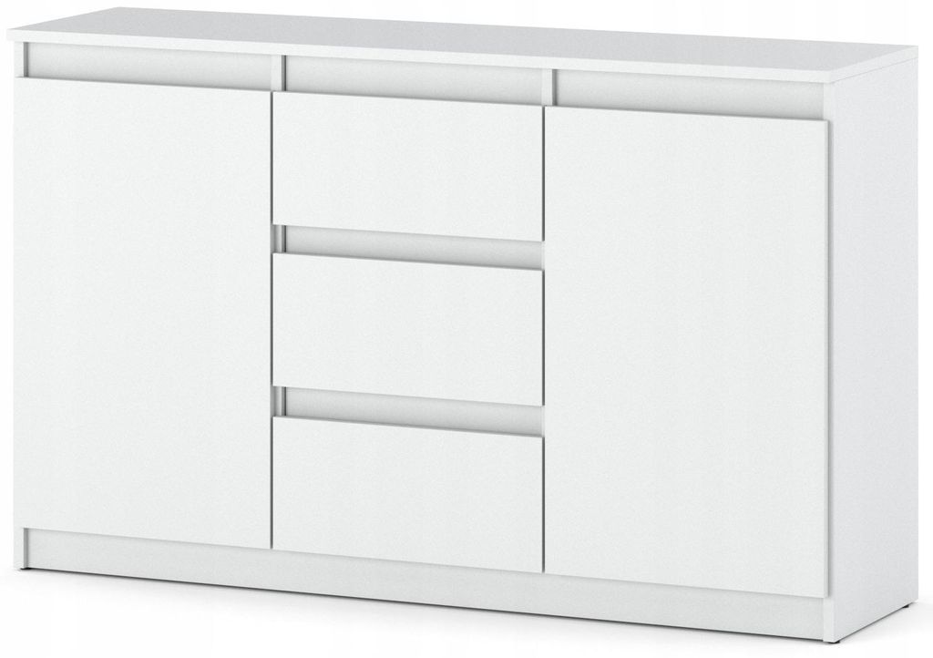 Komoda 120 cm Aga biała matowa z szufladami pojemna Zdjęcie produktu 