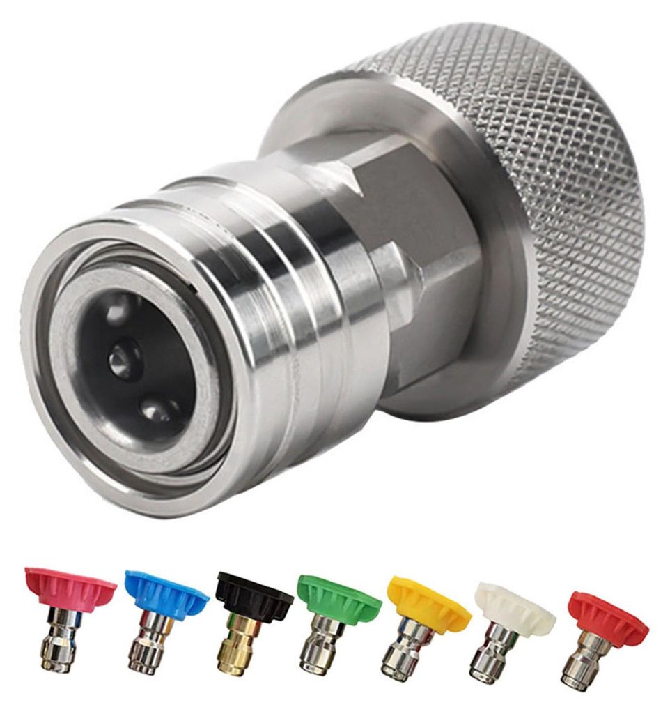 Gartenschlauch-auf-Mini-Hochdruckreiniger-Adapter 3/4-Zoll-GHT auf 1/4-Zoll-Gartenschlauch-Hochdruckreiniger-Aufsatz Umwandlung von Wasserschlauch ...