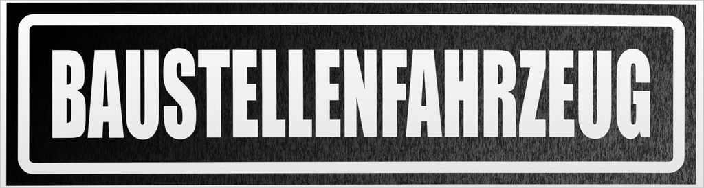 Kiwistar Baustellenfahrzeug invertiert Magnetschild Schild magnetisch - 30cm Schwarz - reflektierend - Magnetfolie für Auto PKW Kfz